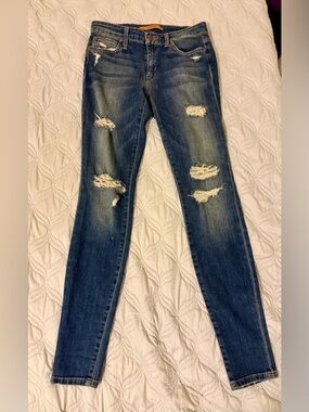 Joe’s Jeans Icon Skinny Mid‎ Rise Distressed W26 Stretch Denim